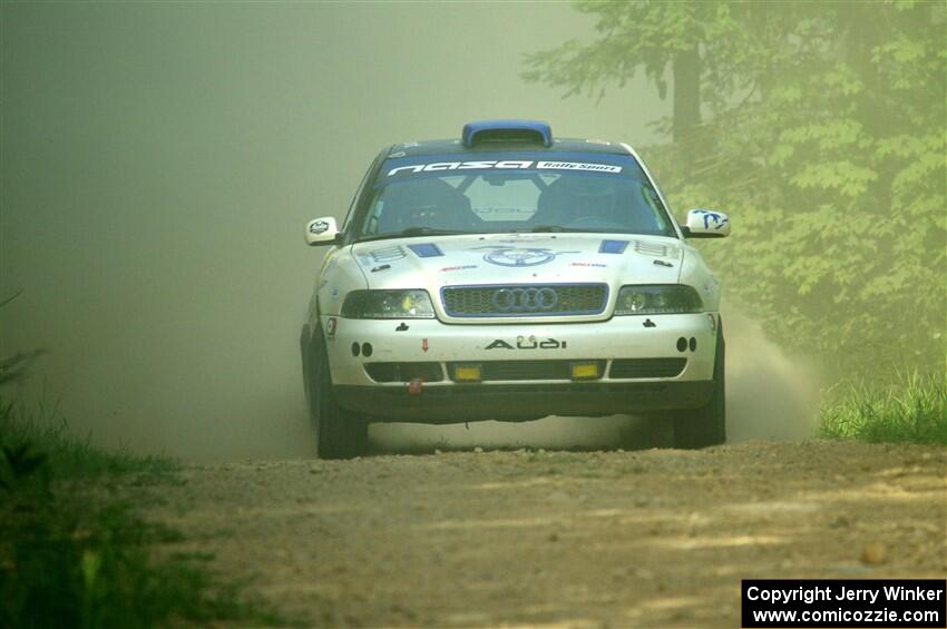 Tim Michel / Michelle Michel Audi A4 Quattro on SS6, Hill Rd.