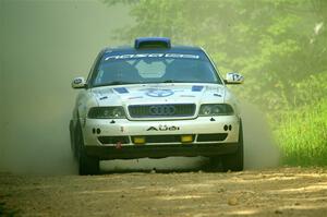 Tim Michel / Michelle Michel Audi A4 Quattro on SS6, Hill Rd.