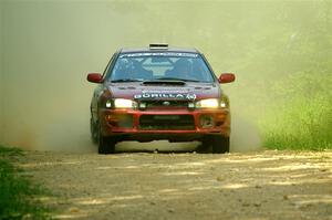 Arin DeMaster / Joe Terrien Subaru Impreza on SS6, Hill Rd.