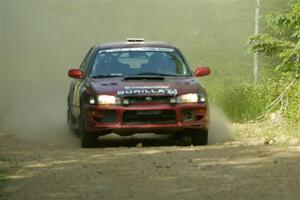 Arin DeMaster / Joe Terrien Subaru Impreza on SS6, Hill Rd.