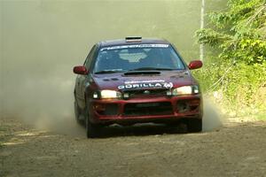 Arin DeMaster / Joe Terrien Subaru Impreza on SS6, Hill Rd.