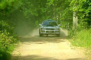 Tyler Matalas / Dustin Sharkozy Subaru Impreza LX on SS6, Hill Rd.