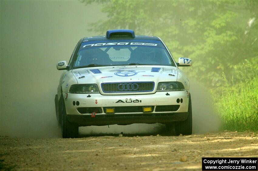 Tim Michel / Michelle Michel Audi A4 Quattro on SS6, Hill Rd.