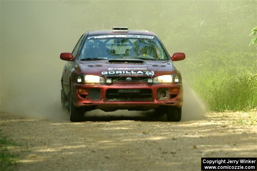 Arin DeMaster / Joe Terrien Subaru Impreza on SS6, Hill Rd.