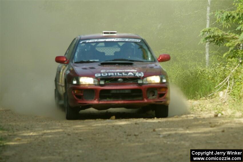 Arin DeMaster / Joe Terrien Subaru Impreza on SS6, Hill Rd.