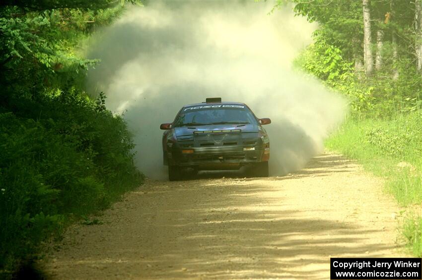 Al Dantes, Jr. / Keegan Helwig Mazda RX-7 LS on SS6, Hill Rd.