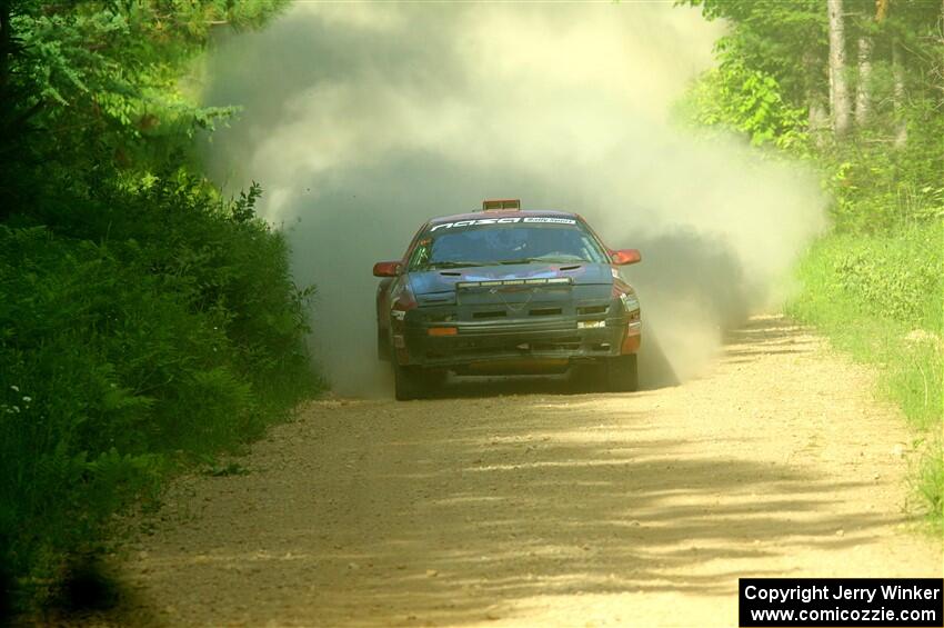 Al Dantes, Jr. / Keegan Helwig Mazda RX-7 LS on SS6, Hill Rd.