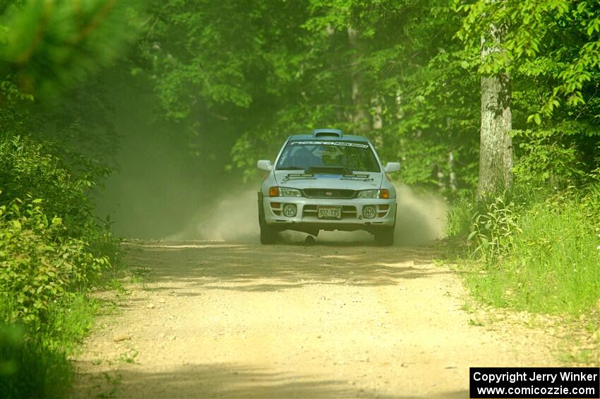 Tyler Matalas / Dustin Sharkozy Subaru Impreza LX on SS6, Hill Rd.