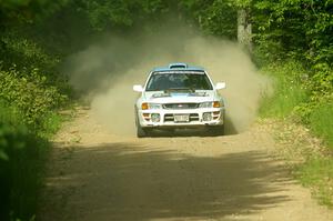 Tyler Matalas / Dustin Sharkozy Subaru Impreza LX on SS6, Hill Rd.