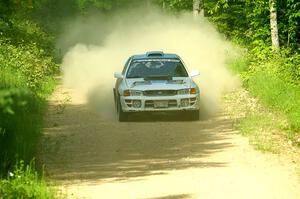 Tyler Matalas / Dustin Sharkozy Subaru Impreza LX on SS6, Hill Rd.