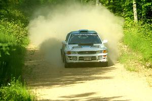 Tyler Matalas / Dustin Sharkozy Subaru Impreza LX on SS6, Hill Rd.