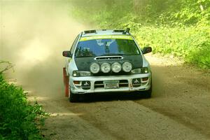 Aidan Hicks / John Hicks Subaru Impreza Wagon on SS6, Hill Rd.