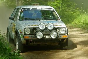 Mark Rokus / Tabitha Lohr VW GTI on SS6, Hill Rd.