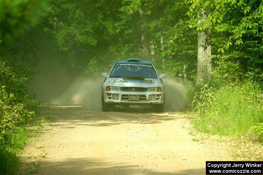 Tyler Matalas / Dustin Sharkozy Subaru Impreza LX on SS6, Hill Rd.