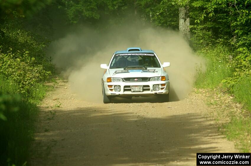 Tyler Matalas / Dustin Sharkozy Subaru Impreza LX on SS6, Hill Rd.