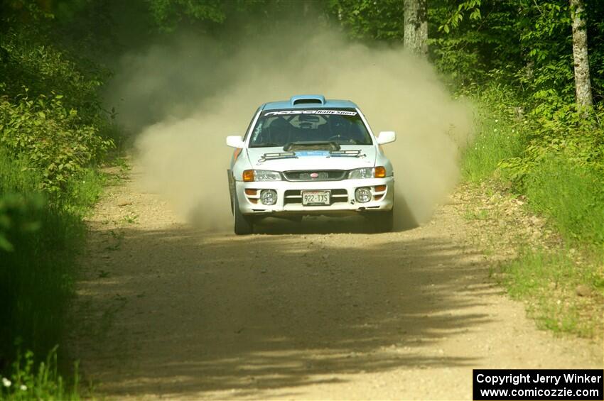 Tyler Matalas / Dustin Sharkozy Subaru Impreza LX on SS6, Hill Rd.