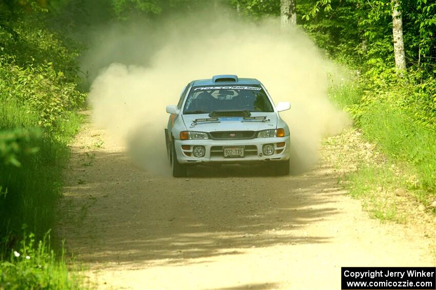 Tyler Matalas / Dustin Sharkozy Subaru Impreza LX on SS6, Hill Rd.