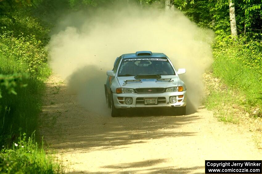 Tyler Matalas / Dustin Sharkozy Subaru Impreza LX on SS6, Hill Rd.