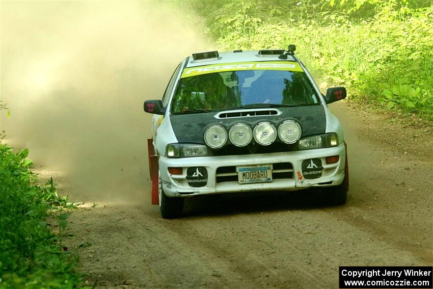 Aidan Hicks / John Hicks Subaru Impreza Wagon on SS6, Hill Rd.