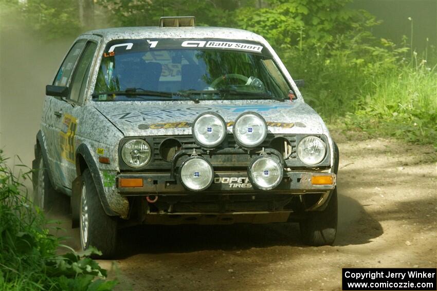 Mark Rokus / Tabitha Lohr VW GTI on SS6, Hill Rd.