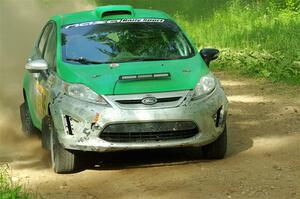 Eric Dieterich / Jake Wolfe Ford Fiesta on SS6, Hill Rd.