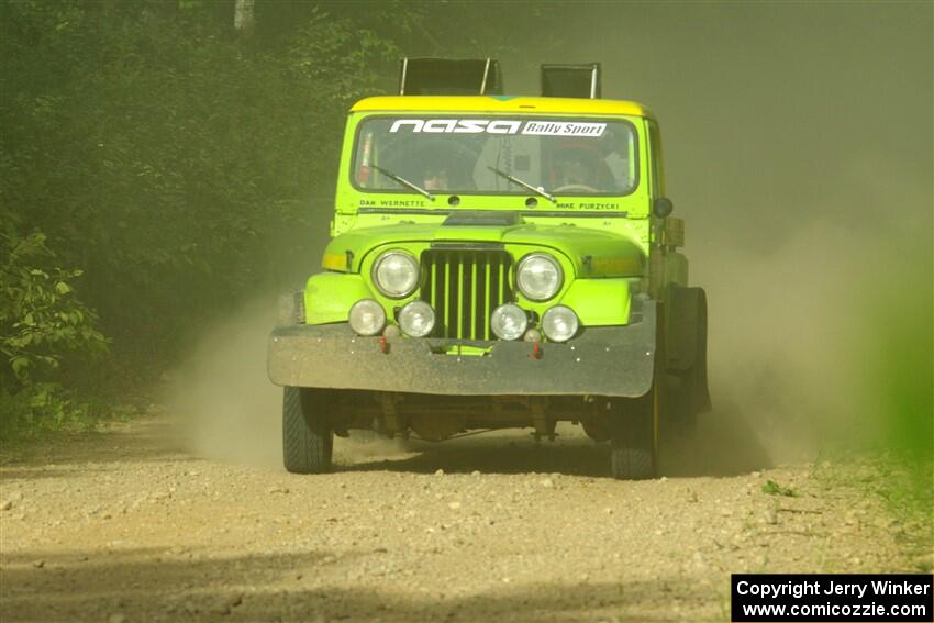 Mike Purzycki / Matt Wernette Jeep Scrambler on SS6, Hill Rd.