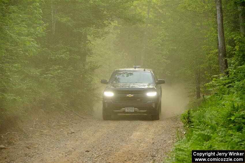 A Chevy Silverado ZR1 Pickup sweeps SS7, Sand Rd. Long.