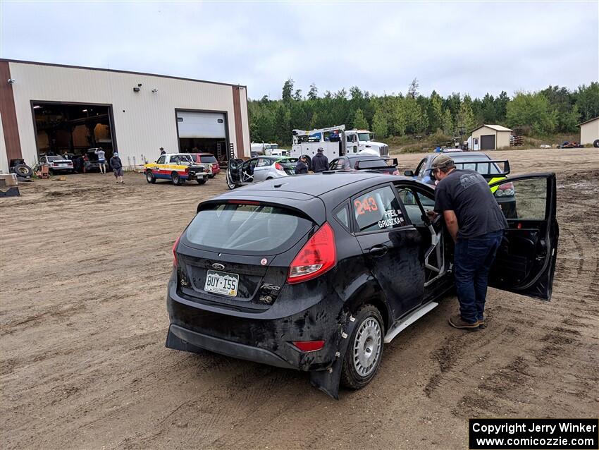 Patrick Gruszka / Zach Pfeil Ford Fiesta in the line for tech inspection.