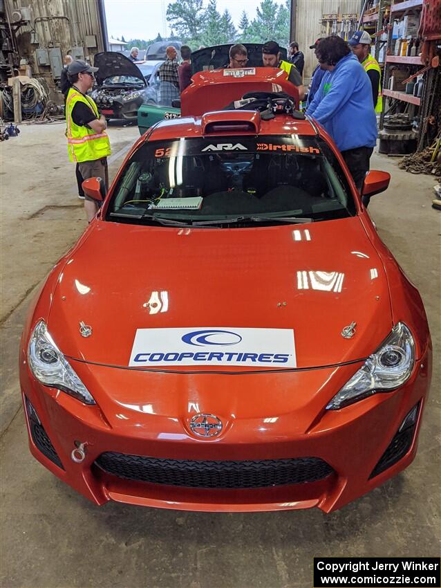 Eric Bailey / Jordan Rock Scion FR-S at tech inspection.