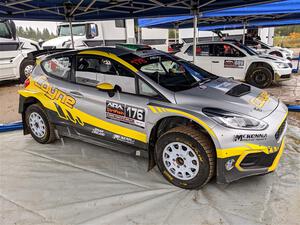 John Coyne / Nick Dobbs Ford Fiesta R5 and Ryan Booth / Andy Hayes Škoda Fabia before the event.