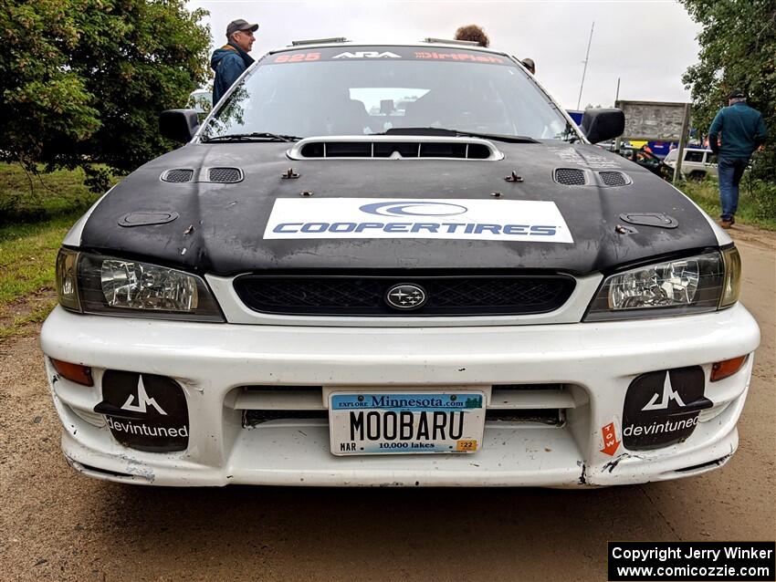 Aidan Hicks / John Hicks Subaru Impreza Wagon in the line for tech inspection.