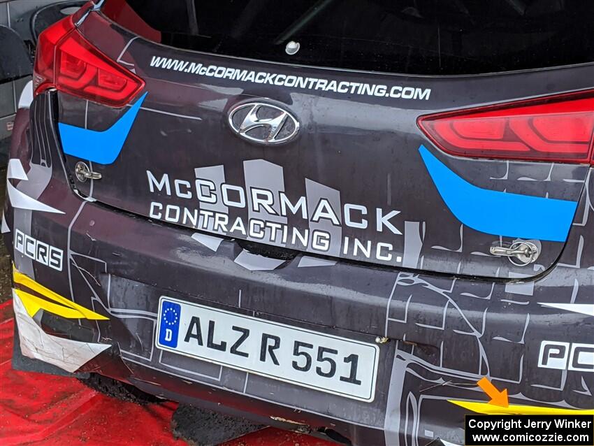 Enda McCormack / Liam McCormack Hyundai i20 R5 before the event.