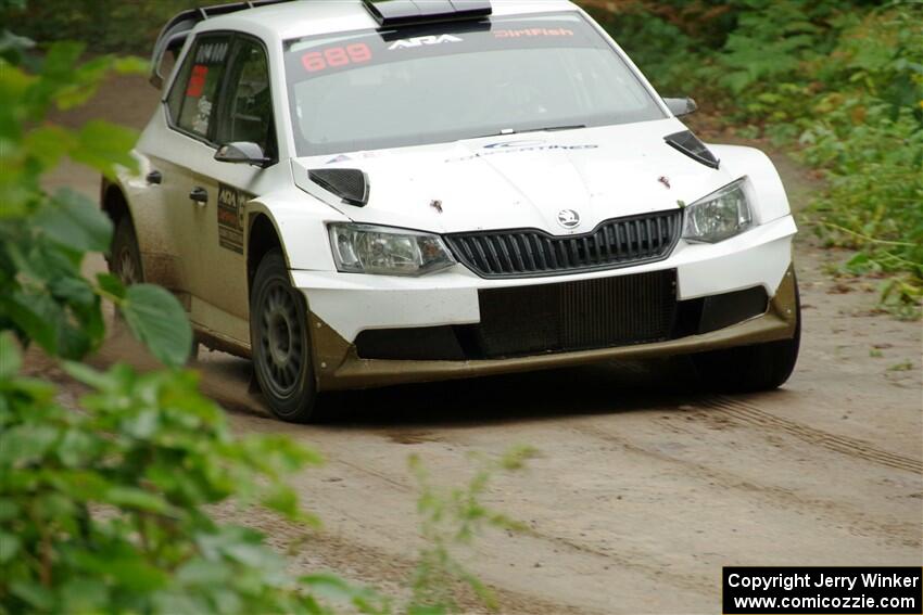 Ryan Booth / Andy Hayes Škoda Fabia on SS1, Steamboat I.