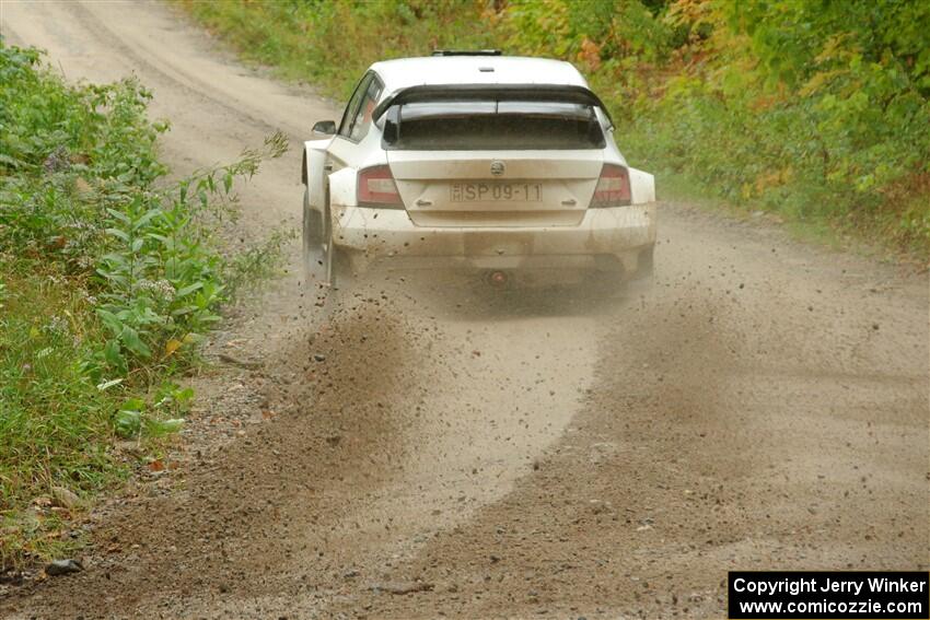 Ryan Booth / Andy Hayes Škoda Fabia on SS1, Steamboat I.