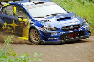 Travis Pastrana / Rhianon Gelsomino Subaru WRX STi on SS1, Steamboat I.