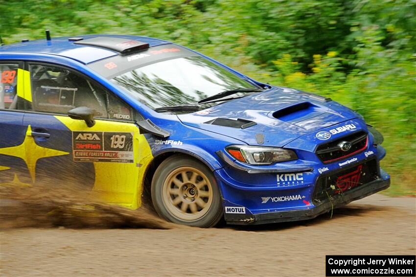 Travis Pastrana / Rhianon Gelsomino Subaru WRX STi on SS1, Steamboat I.