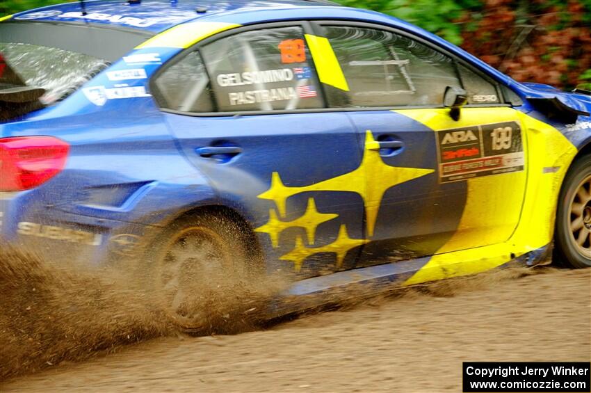 Travis Pastrana / Rhianon Gelsomino Subaru WRX STi on SS1, Steamboat I.