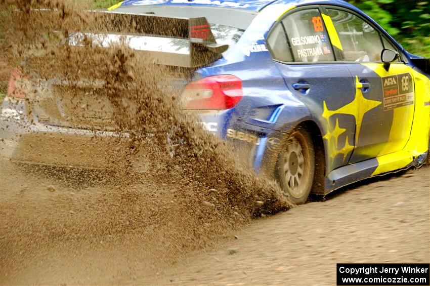 Travis Pastrana / Rhianon Gelsomino Subaru WRX STi on SS1, Steamboat I.