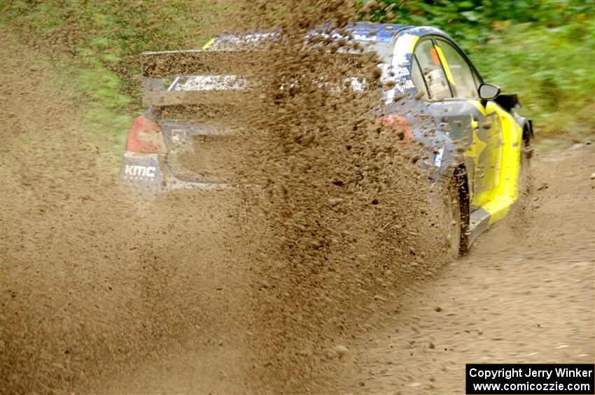 Travis Pastrana / Rhianon Gelsomino Subaru WRX STi on SS1, Steamboat I.