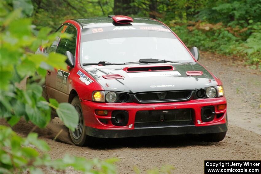 Mark Piatkowski / Claudia Barbera-Pullen Subaru Impreza 2.5RS on SS1, Steamboat I.