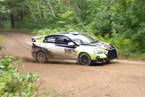 Eamon Fallon / Ozgur Simsek Mitsubishi Lancer Evo X on SS1, Steamboat I.