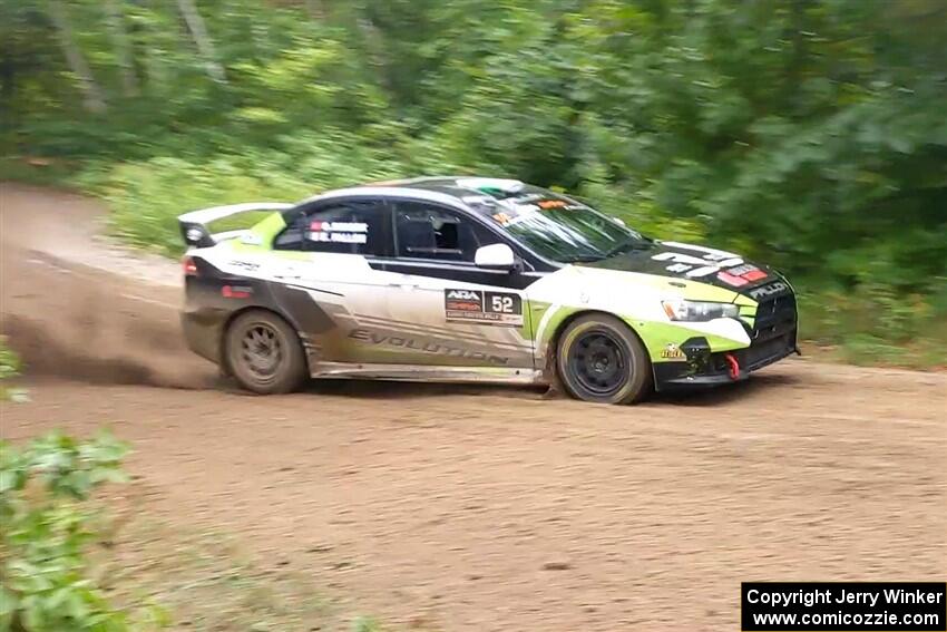 Eamon Fallon / Ozgur Simsek Mitsubishi Lancer Evo X on SS1, Steamboat I.