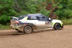 Eamon Fallon / Ozgur Simsek Mitsubishi Lancer Evo X on SS1, Steamboat I.