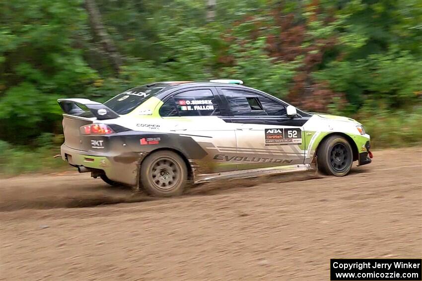 Eamon Fallon / Ozgur Simsek Mitsubishi Lancer Evo X on SS1, Steamboat I.