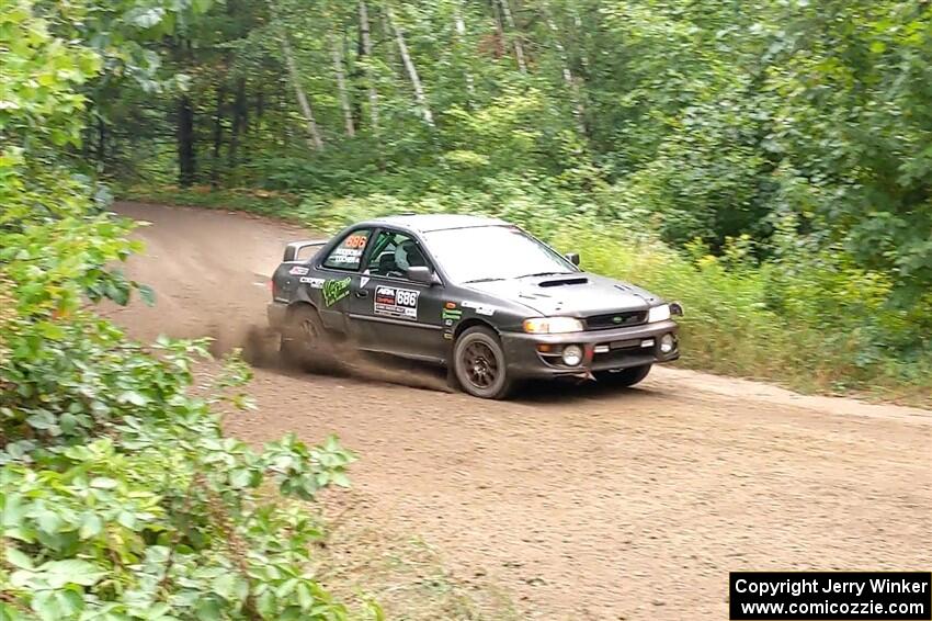 Jordan Locher / Tom Addison Subaru Impreza 2.5RS on SS1, Steamboat I.