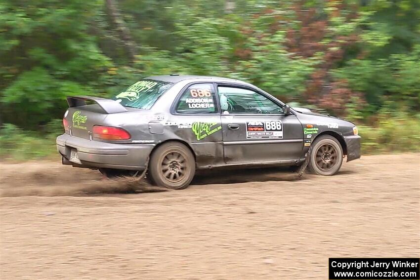 Jordan Locher / Tom Addison Subaru Impreza 2.5RS on SS1, Steamboat I.