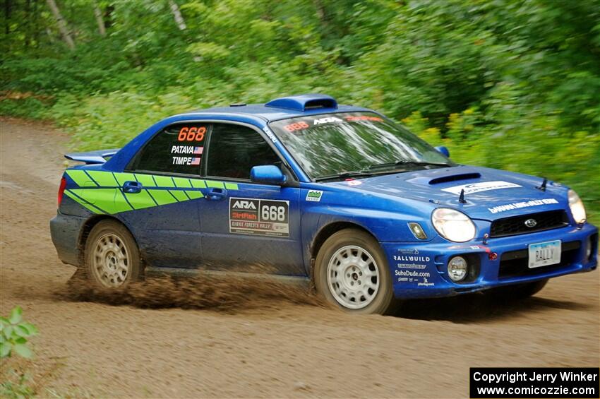 Jeff Timpe / Joe Patava Subaru WRX on SS1, Steamboat I.