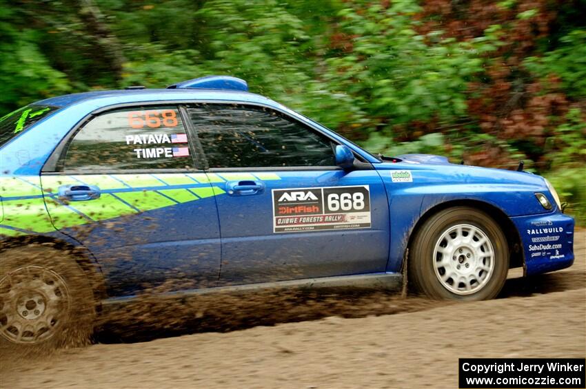 Jeff Timpe / Joe Patava Subaru WRX on SS1, Steamboat I.