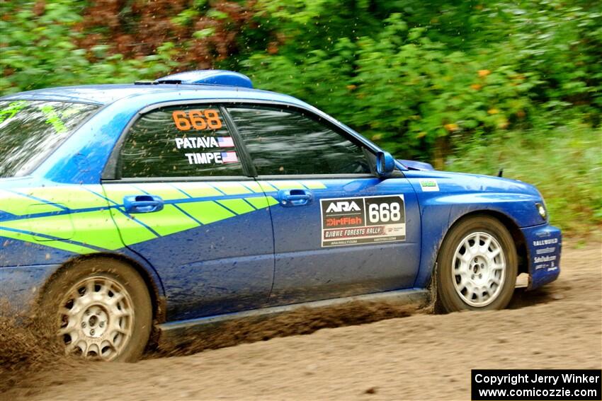 Jeff Timpe / Joe Patava Subaru WRX on SS1, Steamboat I.