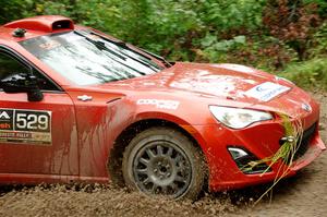 Eric Bailey / Jordan Rock Scion FR-S slides to a stop on SS1, Steamboat I.